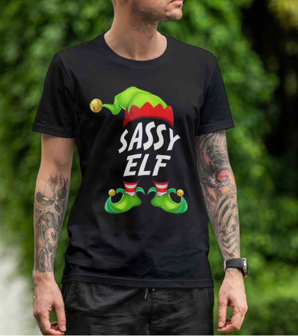 Sassy Elf Christmas Funny Fam T-Shirt