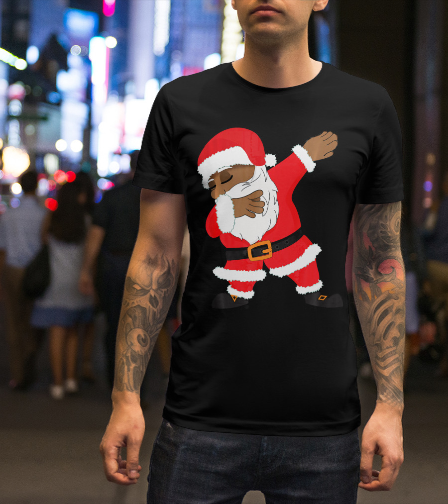 Dabbing Santa Funny Christmas Dab Festive Hip Hop Style Santa Claus T-Shirt