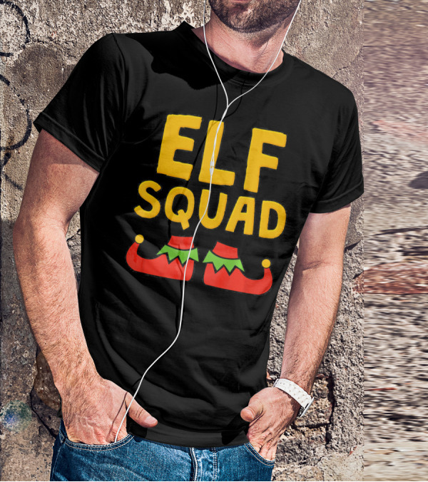 ELF SQUAD Fun Holiday Elf Shoes Festive T-Shirt