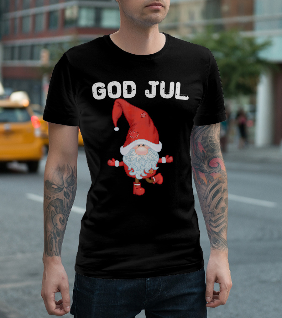 God Jul Santa Claus Swedish Merry Christmas Sweden T-Shirt