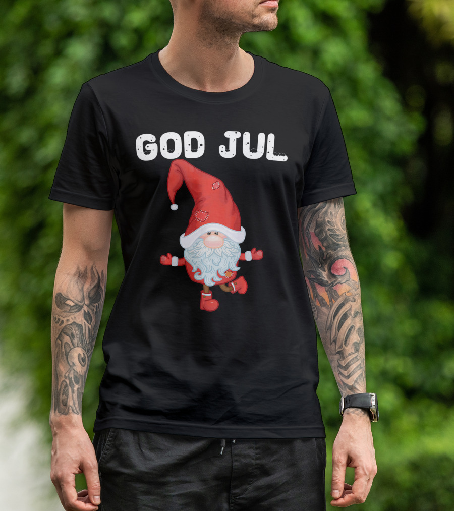 God Jul Santa Claus Swedish Merry Christmas Sweden T-Shirt
