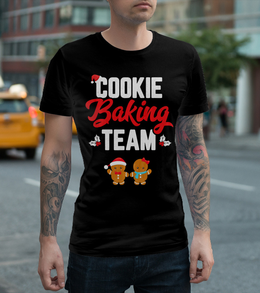 Cookie Baking Team Matching Family Christmas Gingerbread Holiday T-Shirt