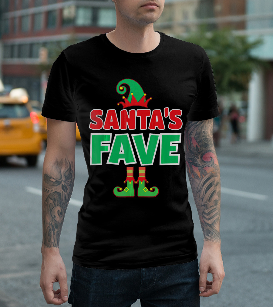 SANTA'S FAVE Elf Hat And Boots T-Shirt