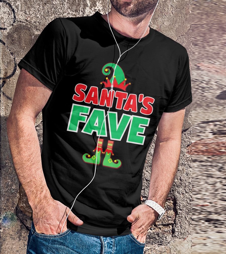 SANTA'S FAVE Elf Hat And Boots T-Shirt