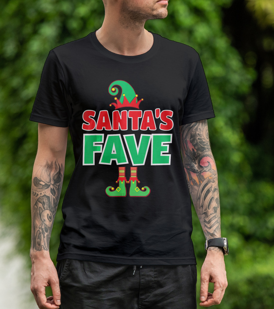 SANTA'S FAVE Elf Hat And Boots T-Shirt