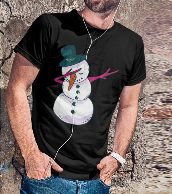 Christmas Snowman Dabbing Festive Dance Move T-Shirt