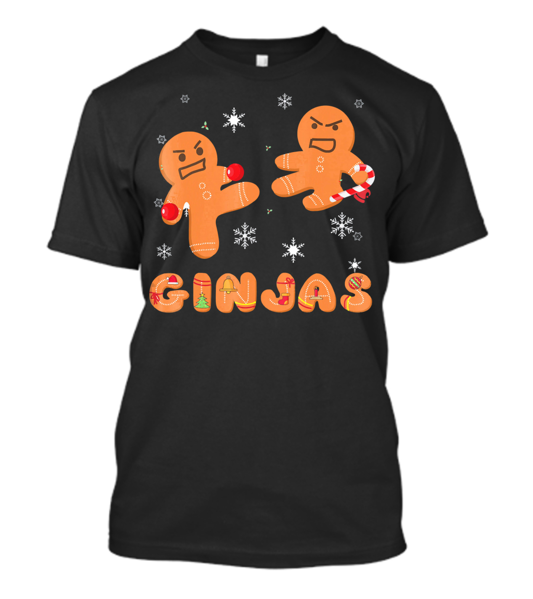 Ginjas Gingerbread Ninjas Holiday Fun T-Shirt