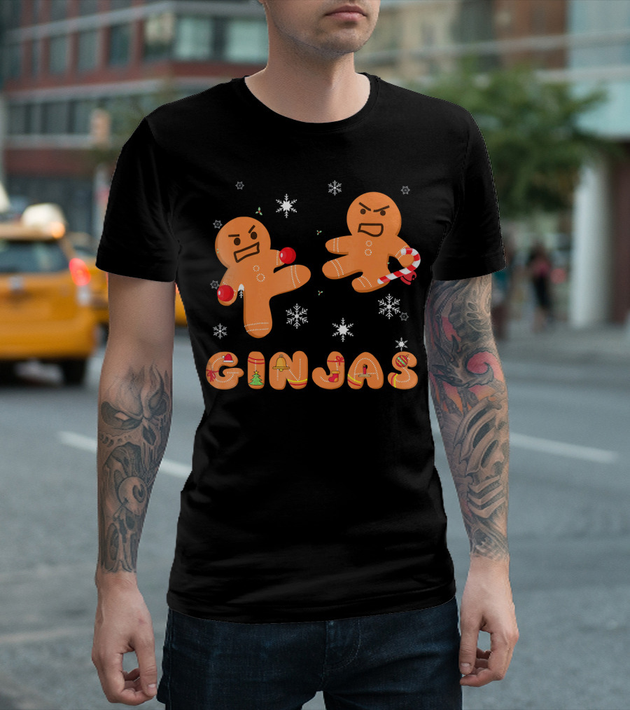 Ginjas Gingerbread Ninjas Holiday Fun T-Shirt