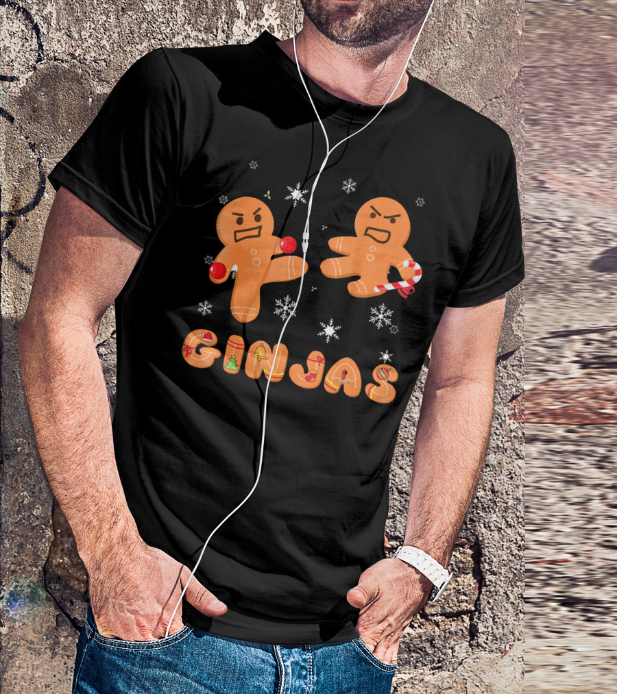 Ginjas Gingerbread Ninjas Holiday Fun T-Shirt