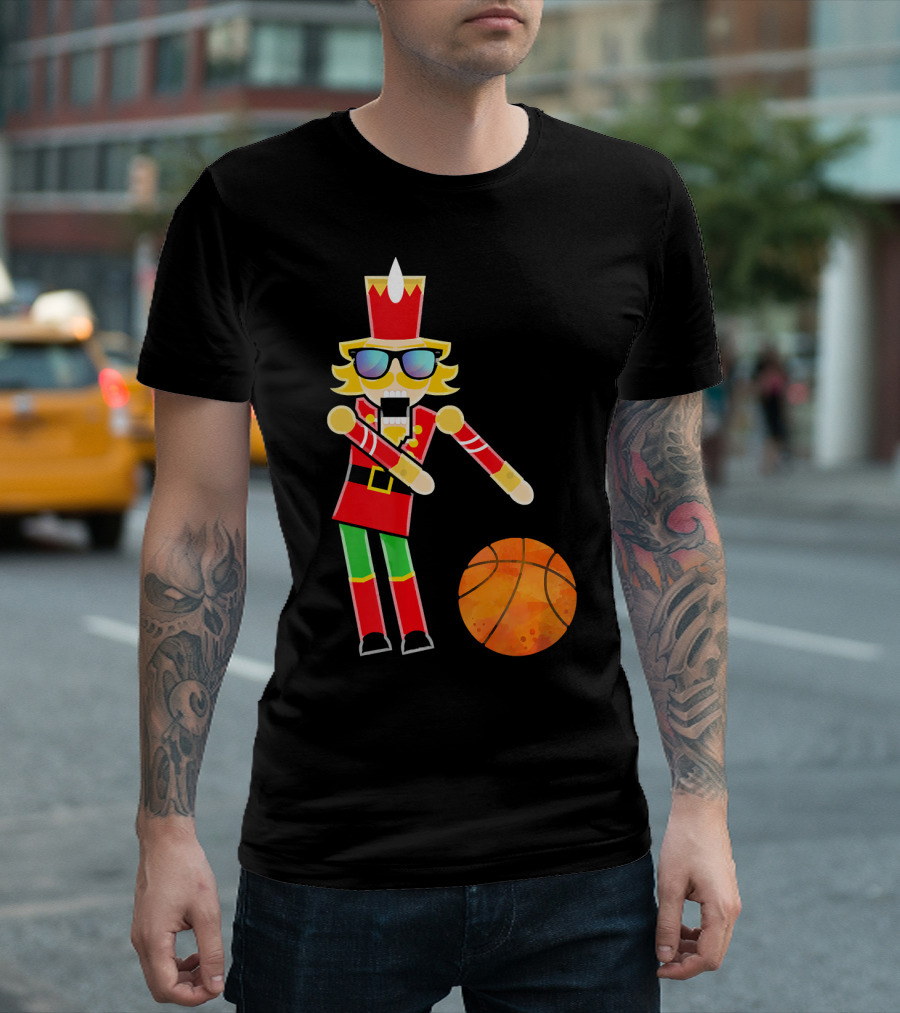Christmas Nutcracker Basketball Floss Dance T-Shirt