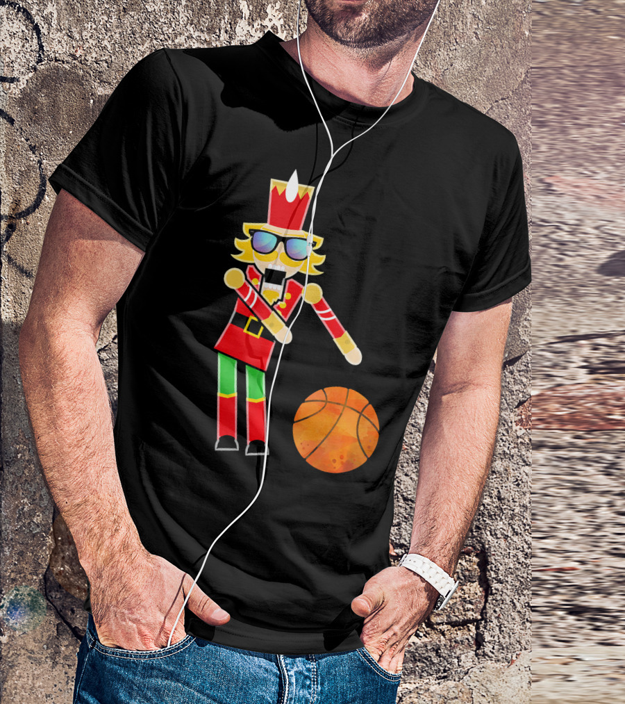 Christmas Nutcracker Basketball Floss Dance T-Shirt