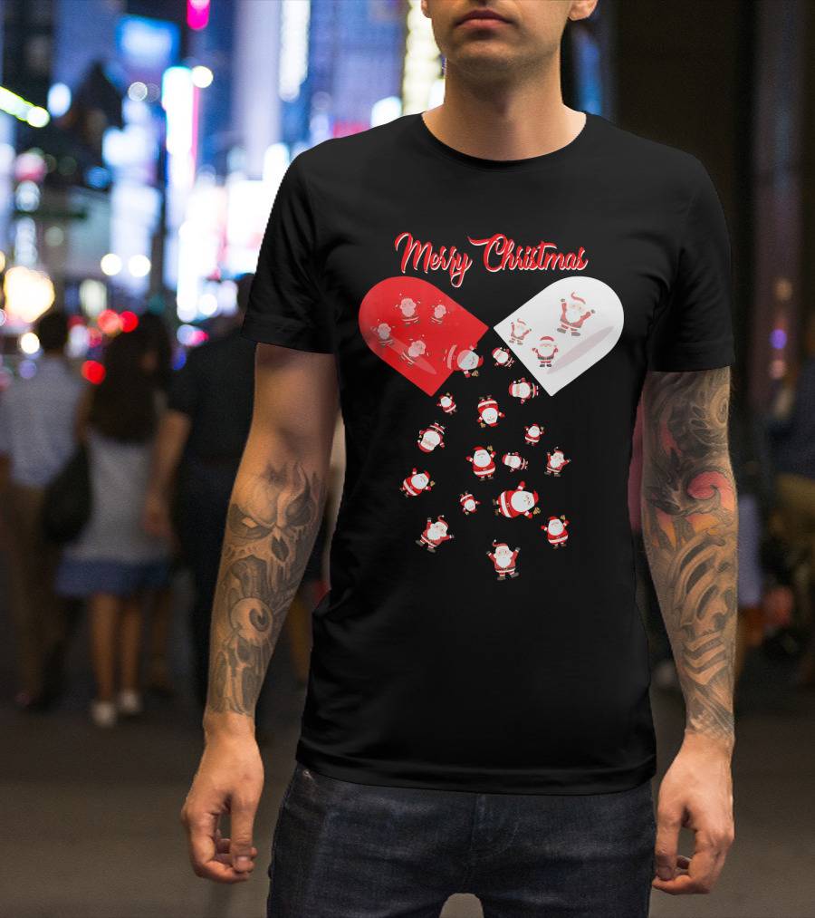 Merry Christmas Santa Capsule Fun T-Shirt