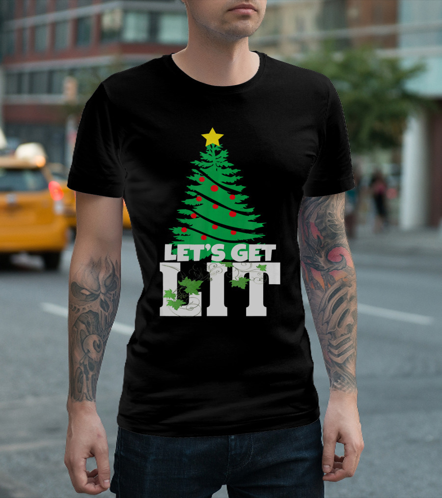 Let's Get Lit Christmas Tree T-Shirt