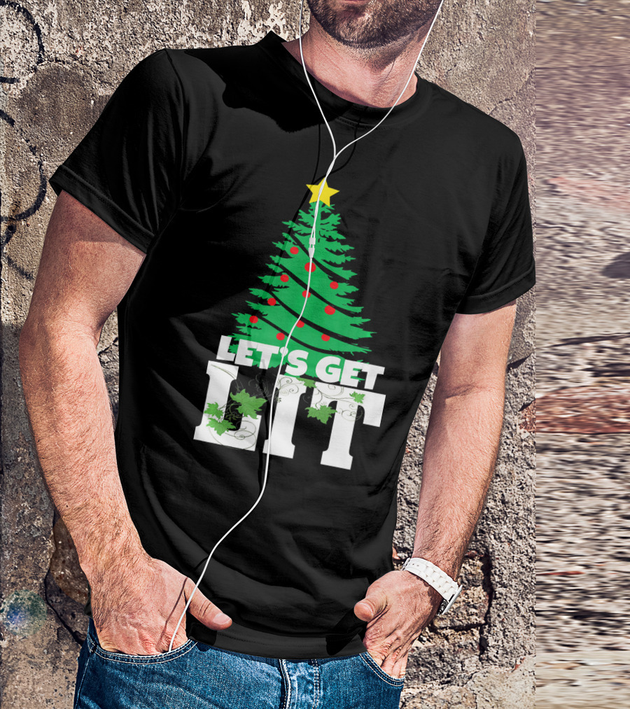 Let's Get Lit Christmas Tree T-Shirt