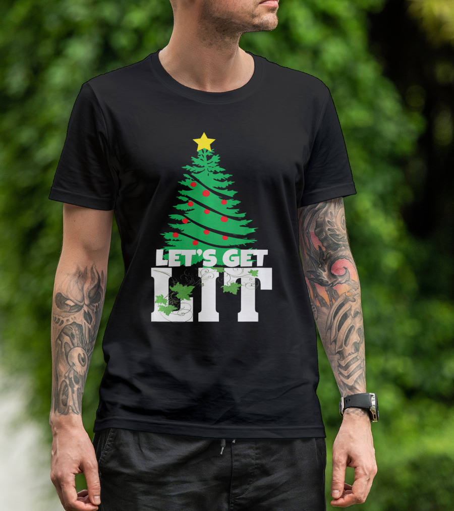 Let's Get Lit Christmas Tree T-Shirt