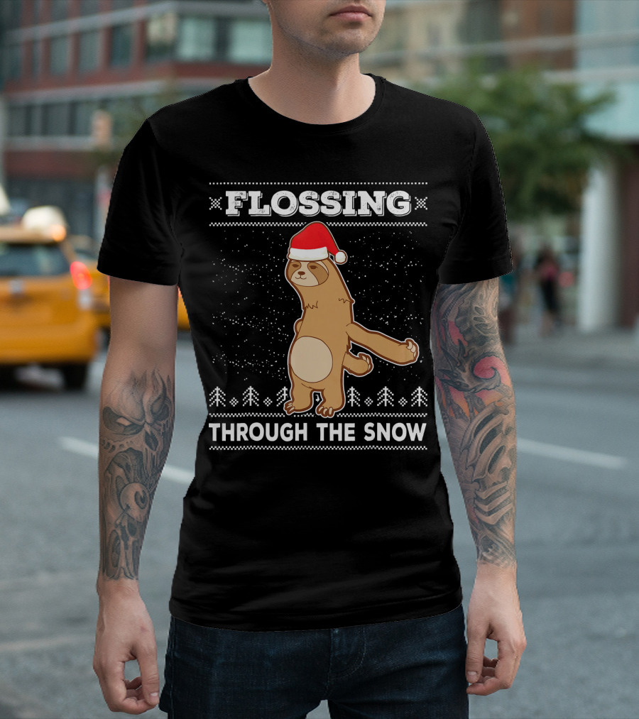 FLOSSING THROUGH THE SNOW SLOTH SANTA'S DANCE T-Shirt