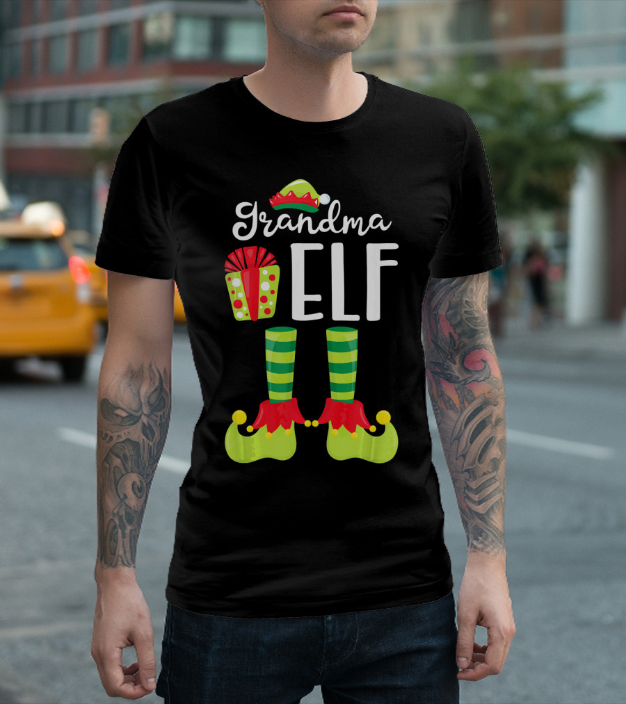 Grandma Elf Family Christmas Elf T-Shirt