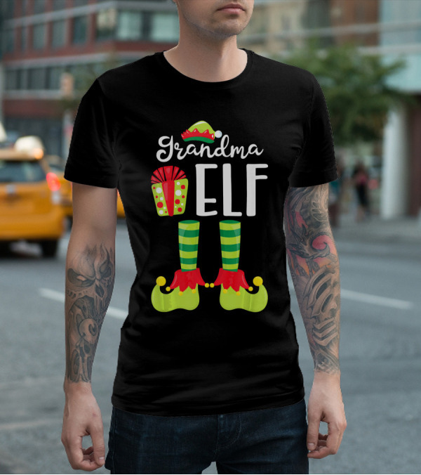 Grandma Elf Family Christmas Elf T-Shirt