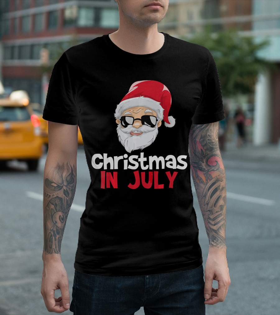 Christmas In July Santa Claus Iconic Holiday T-Shirt