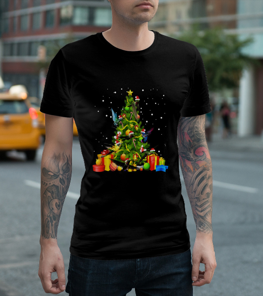 Funny Christmas Hummingbirds Bird Lover Holiday T-Shirt