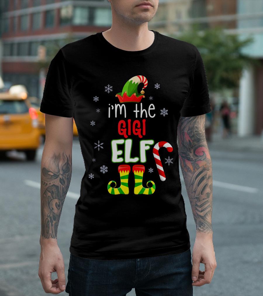 I'm The Gigi Elf Candy Cane Christmas Celebrations T-Shirt