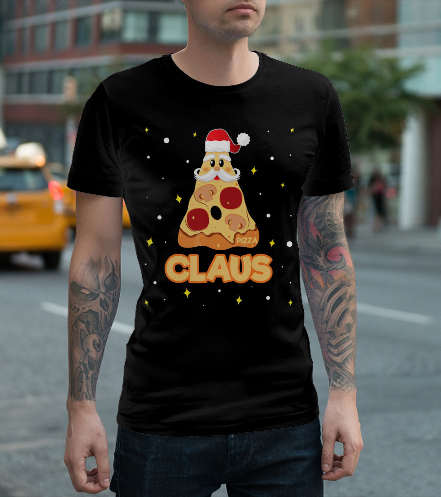 Pizza Claus Funny Santa Merry Crustmas T-Shirt