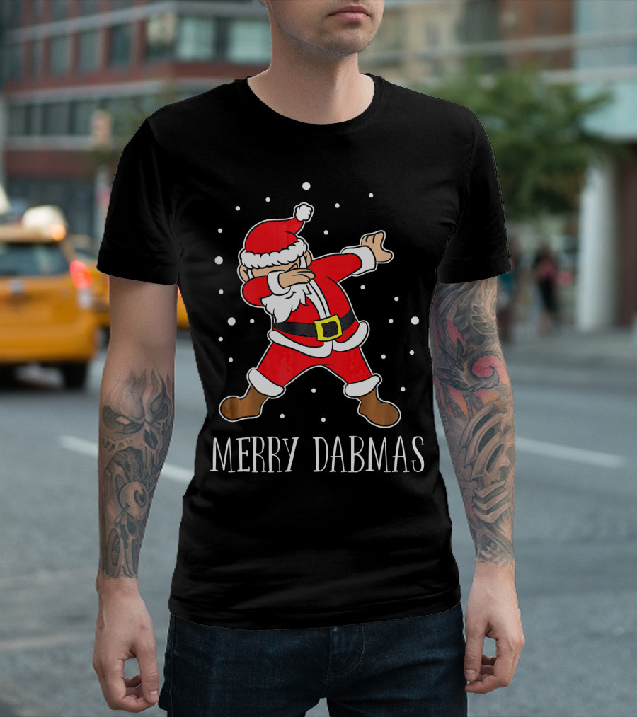 Merry Dabmas Funny Dabbing Christmas Santa T-Shirt