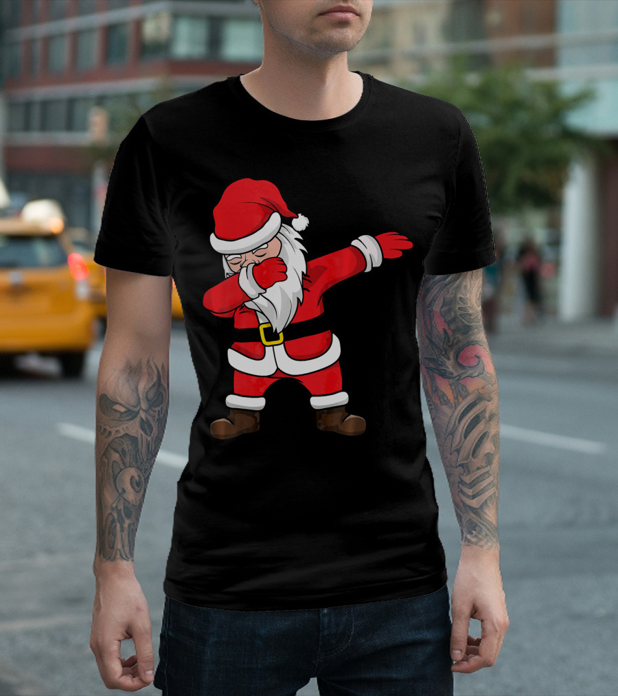 Dabbing Santa Kids Funny Claus Dab Christmas Dance T-Shirt
