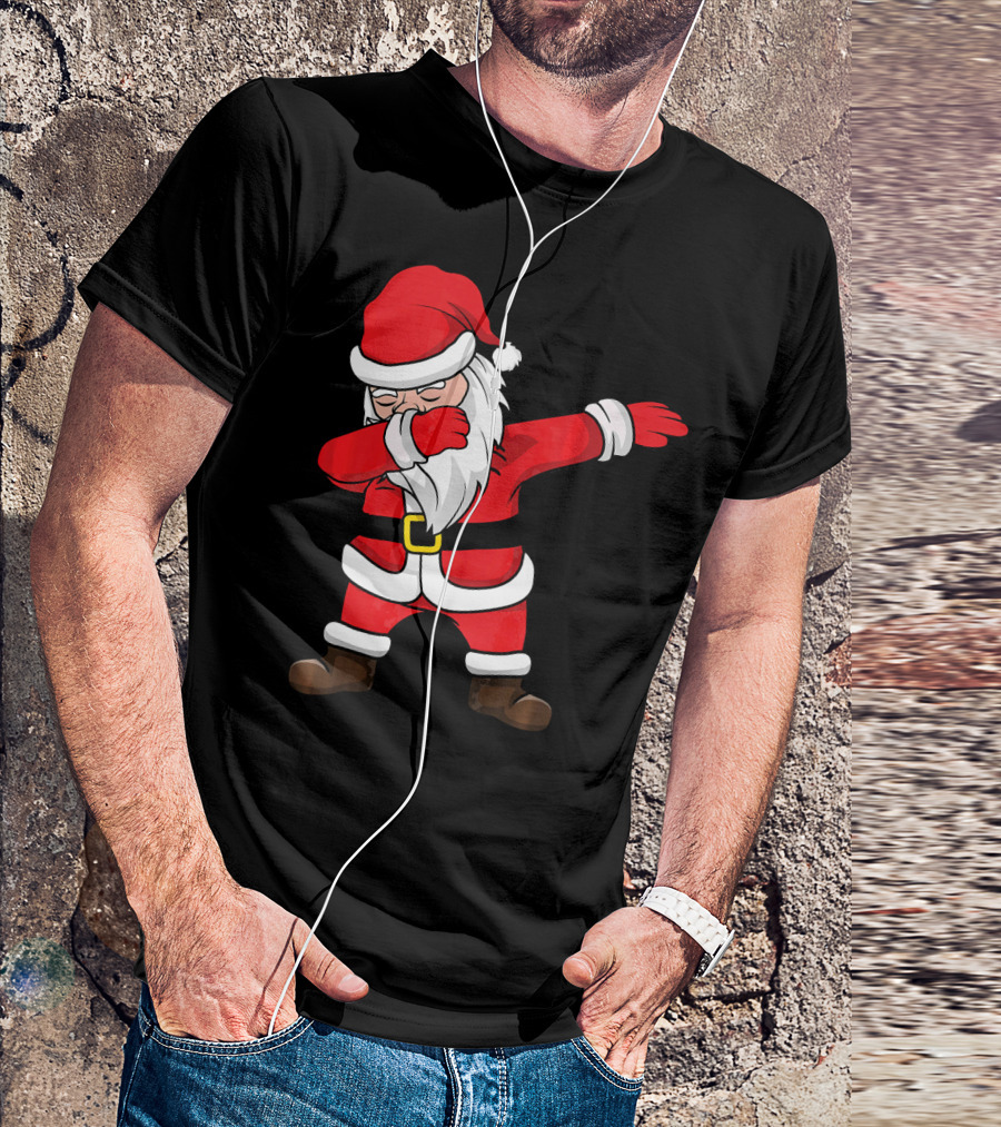 Dabbing Santa Kids Funny Claus Dab Christmas Dance T-Shirt