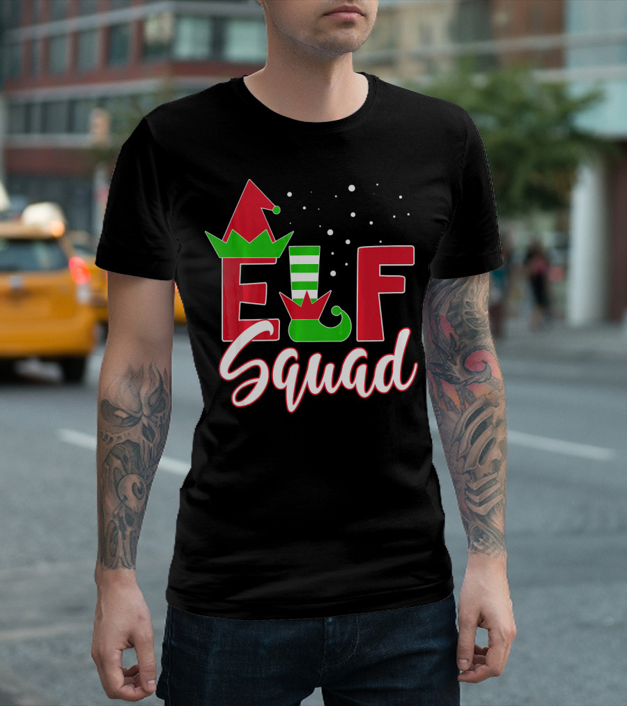 Elf Squad Christmas Teachers Holiday Team T-Shirt