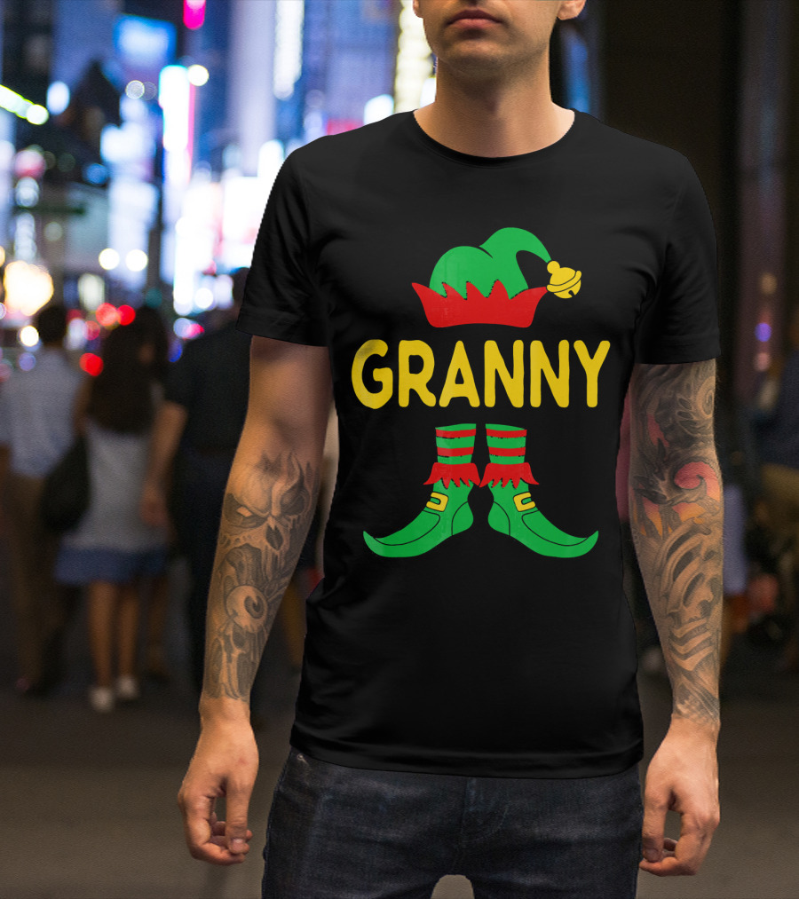 Granny Elf Christmas Family Matching T-Shirt