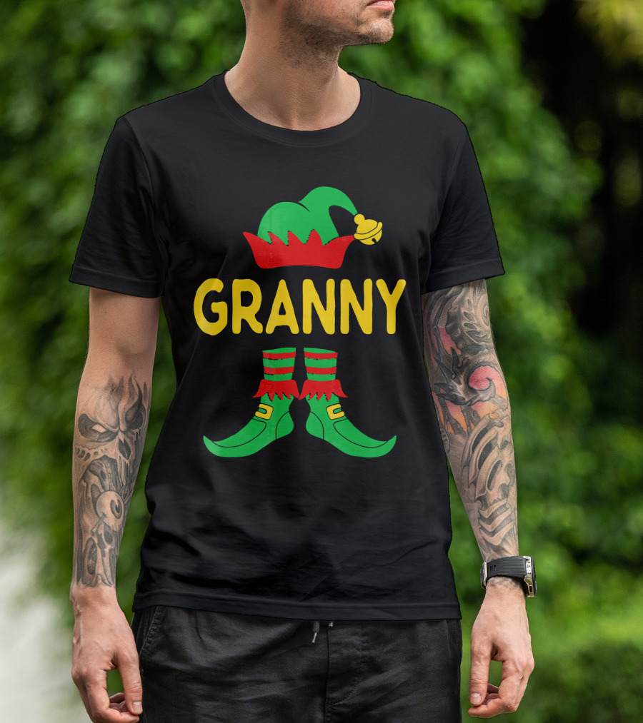 Granny Elf Christmas Family Matching T-Shirt