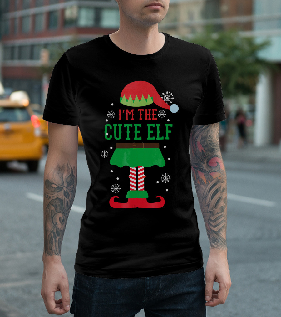 I'm The Cute Elf With Snowflakes T-Shirt