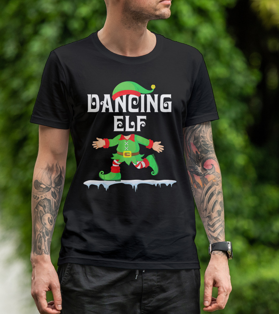 Dancing Elf Walking On Snow Dance T-Shirt
