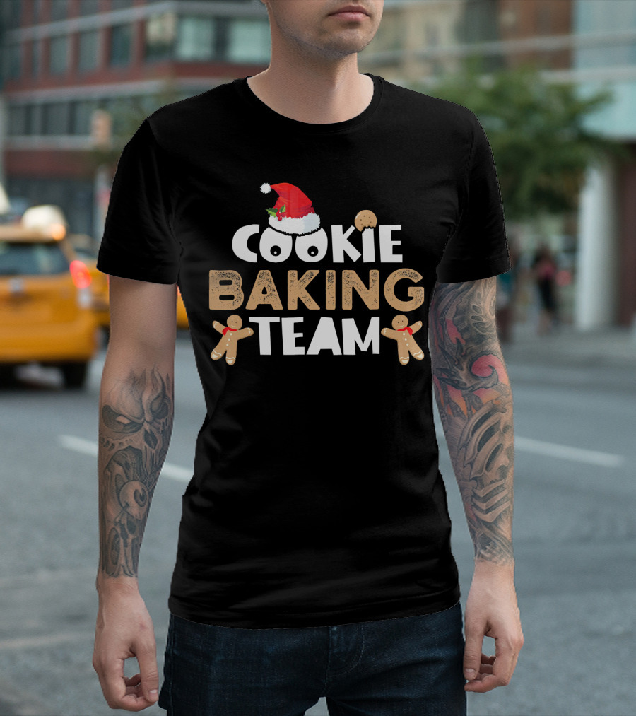 Cookie Baking Team Christmas Gingerbread Santa Hat T-Shirt