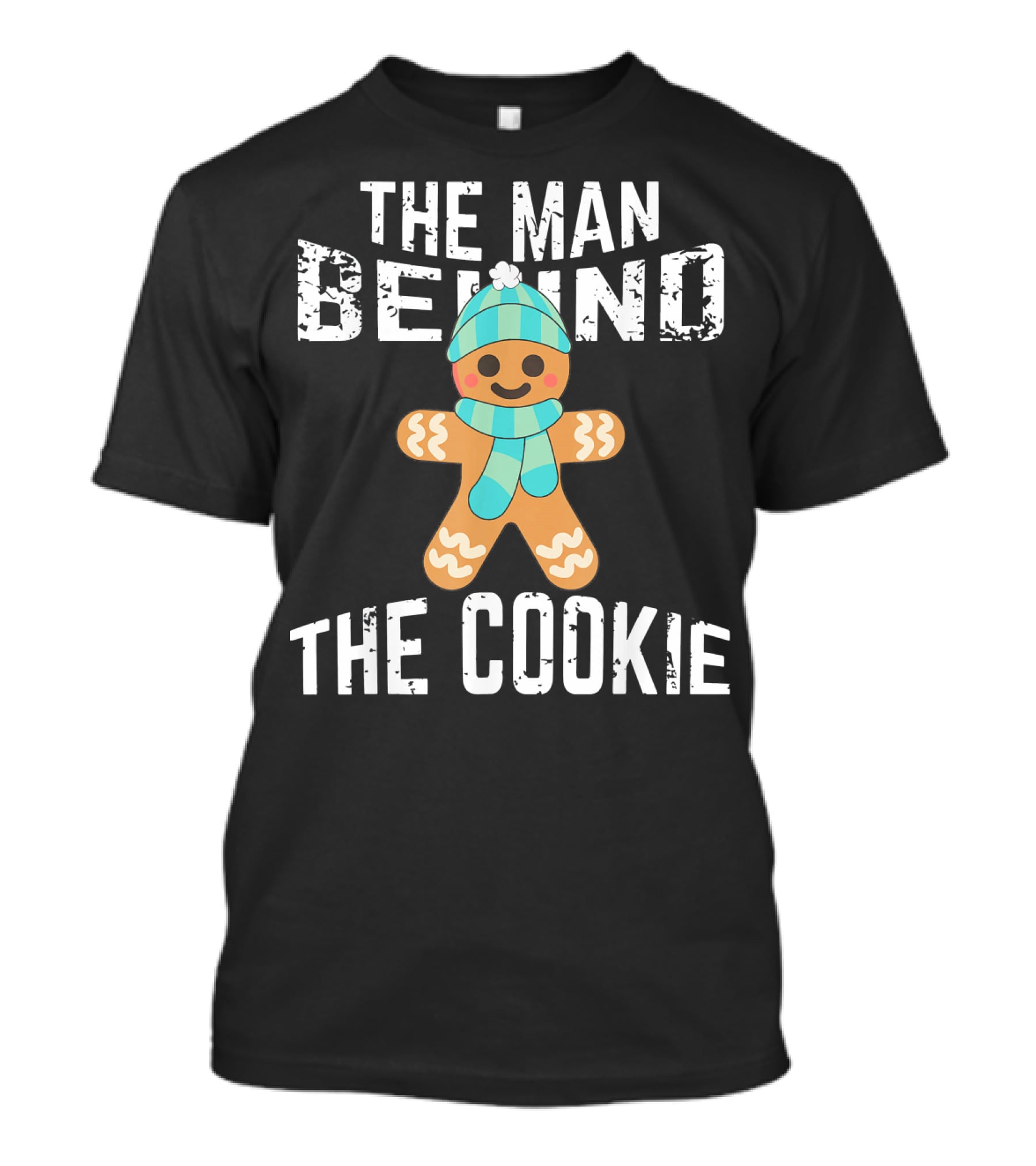The Man Behind The Cookie Mens Christmas Pregnancy Announcement T-Shirt