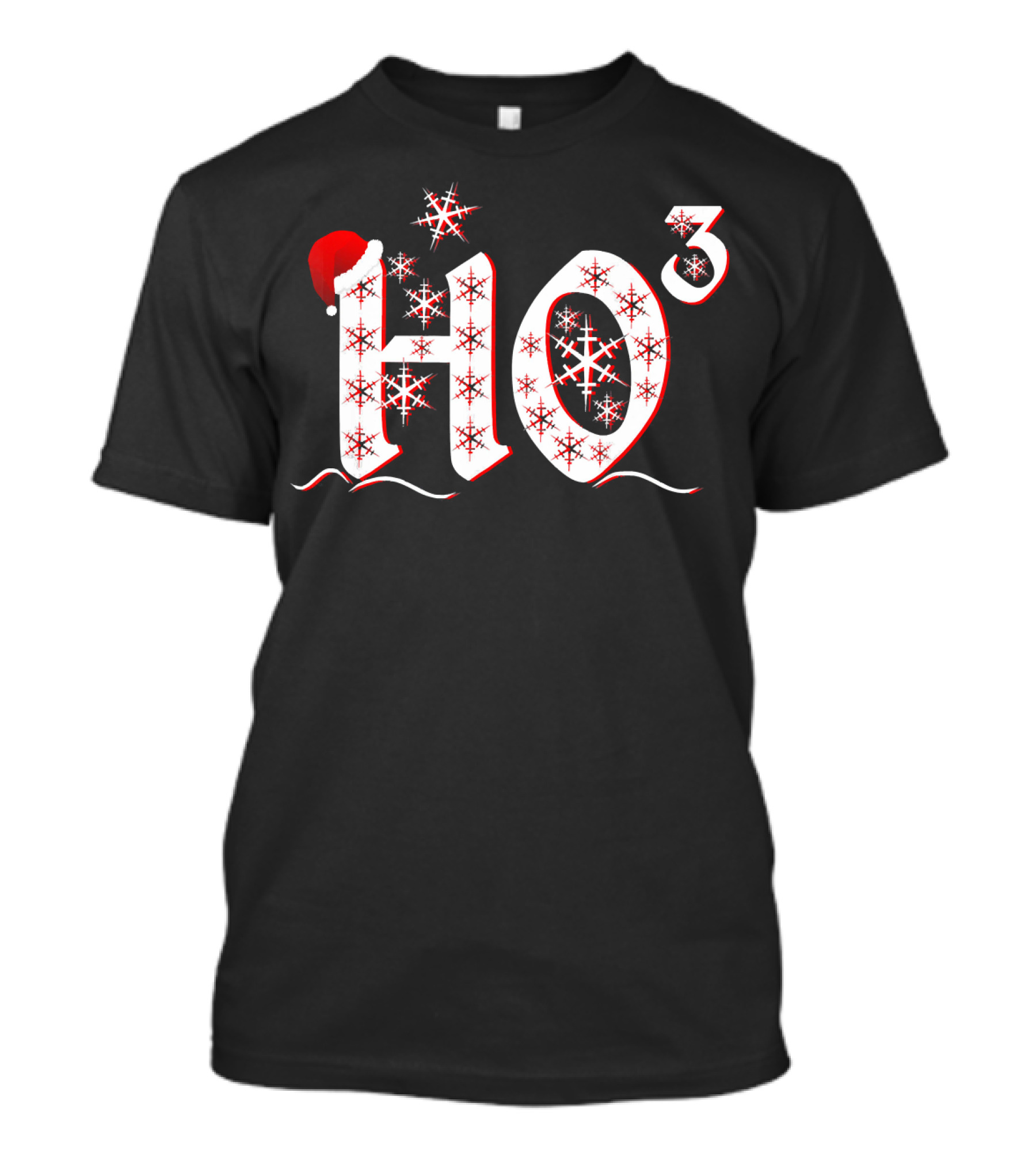 Christmas Ho Ho Ho Snowflake Santa Hat H₀³ T-Shirt