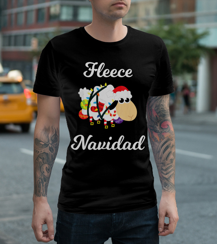 Fleece Navidad Funny Feliz Mexican Sheep Christmas Jumper Santa Hat T-Shirt