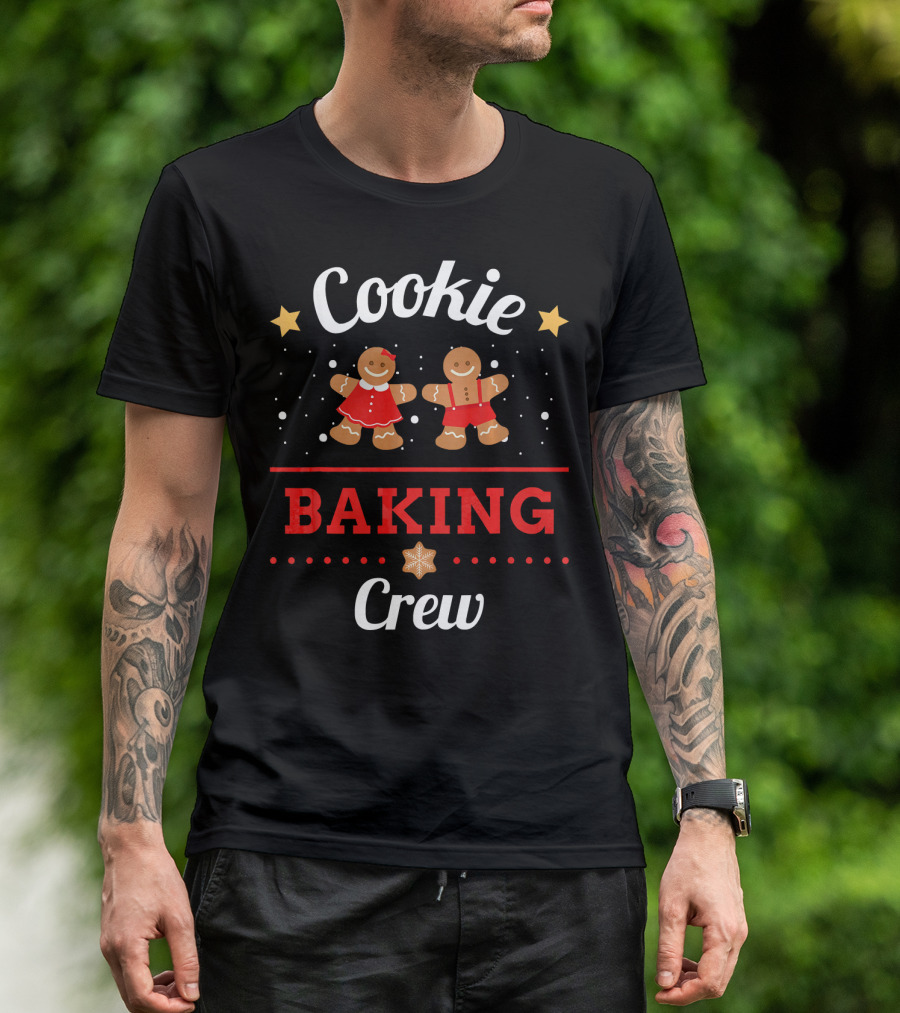 Cookie Baking Crew Gingerbread Christmas Stars T-Shirt