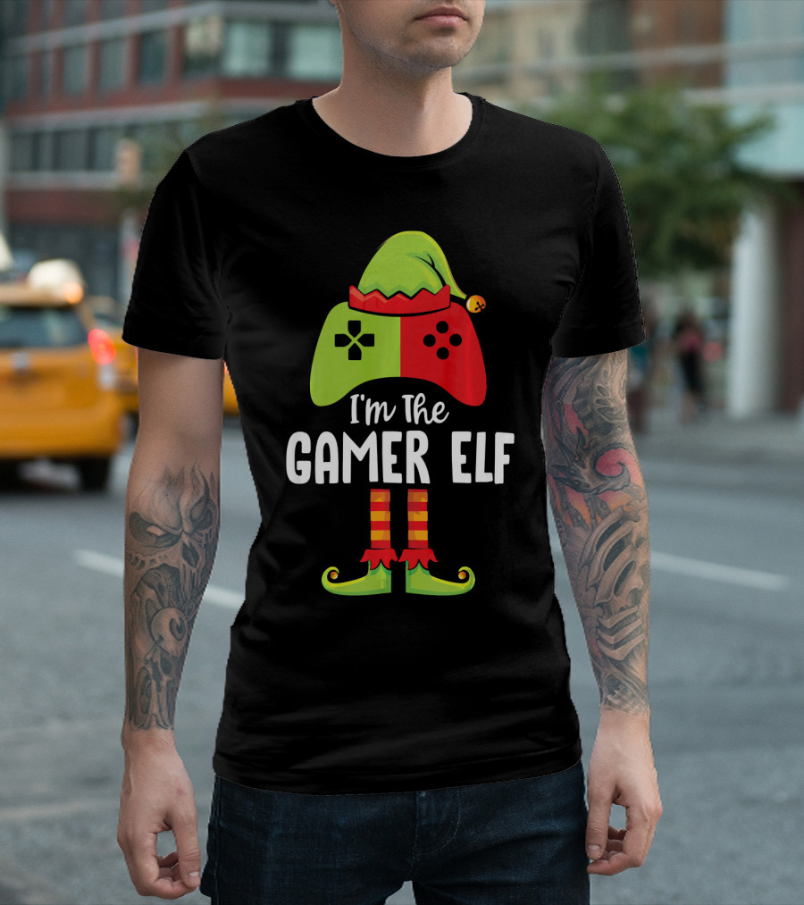 I'm The Gamer Elf Controller Hat Festive Costume T-Shirt