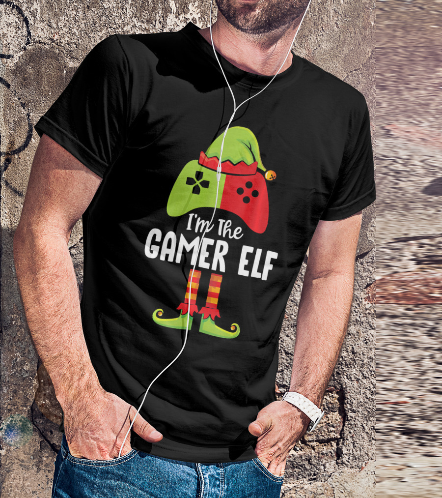 I'm The Gamer Elf Controller Hat Festive Costume T-Shirt
