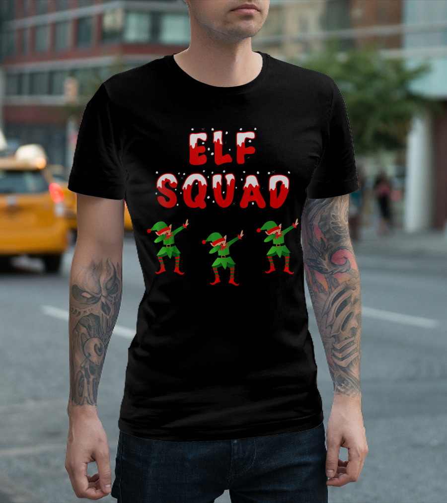 Elf Squad Funny Christmas Dabb T-Shirt