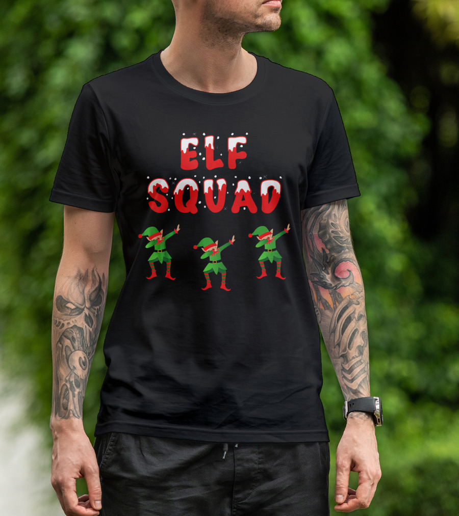 Elf Squad Funny Christmas Dabb T-Shirt