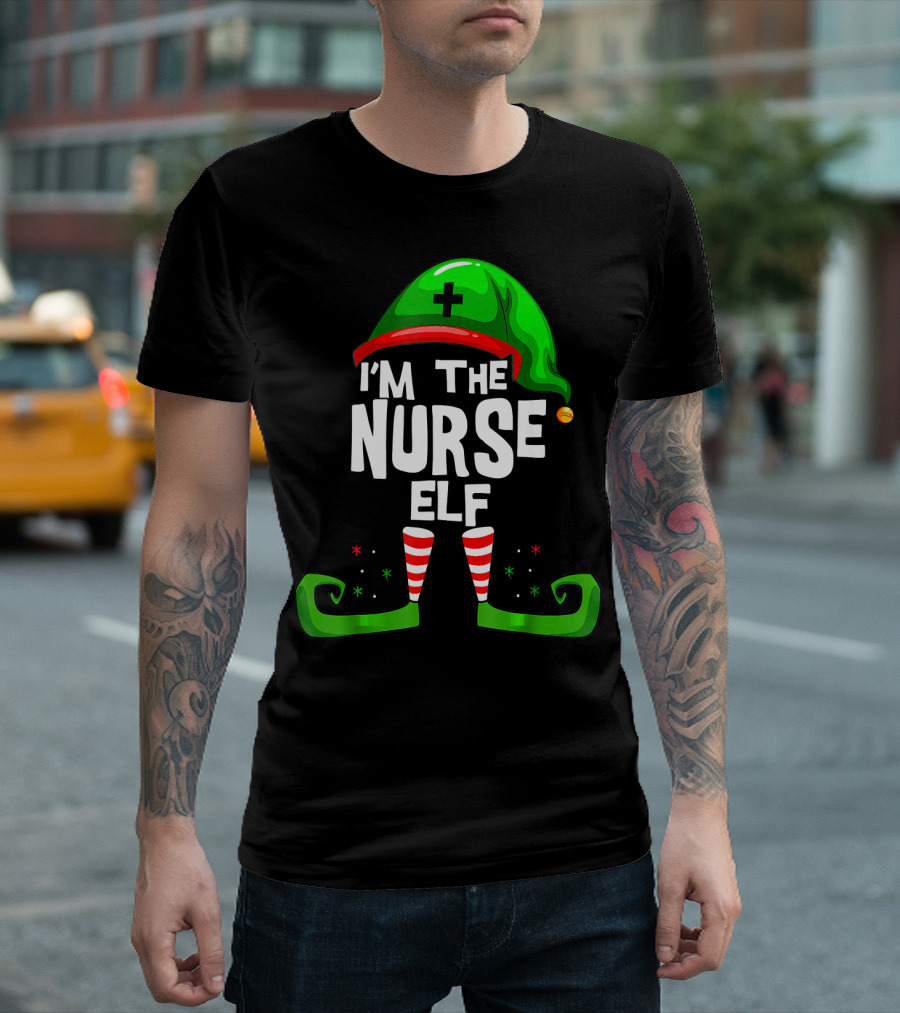 I'm The Nurse Elf RN Nurse Elf Christmas Costume T-Shirt
