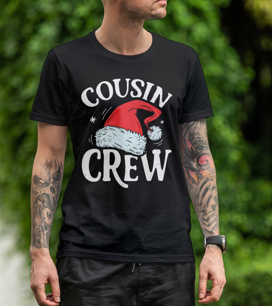 Cousin Crew Santa Hat Christmas T-Shirt