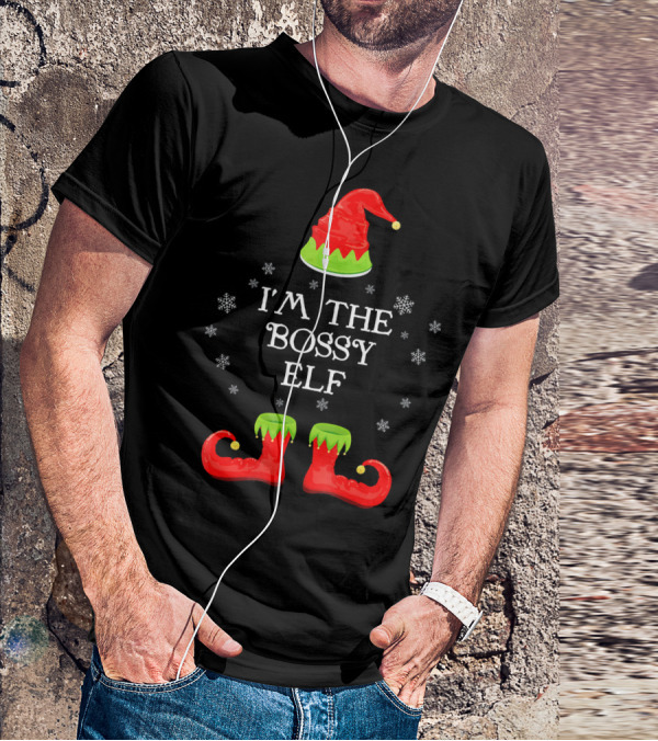 I'm The Bossy Elf Christmas Family Matching T-Shirt