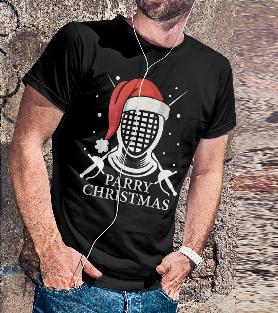 Parry Christmas Fencing Santa T-Shirt