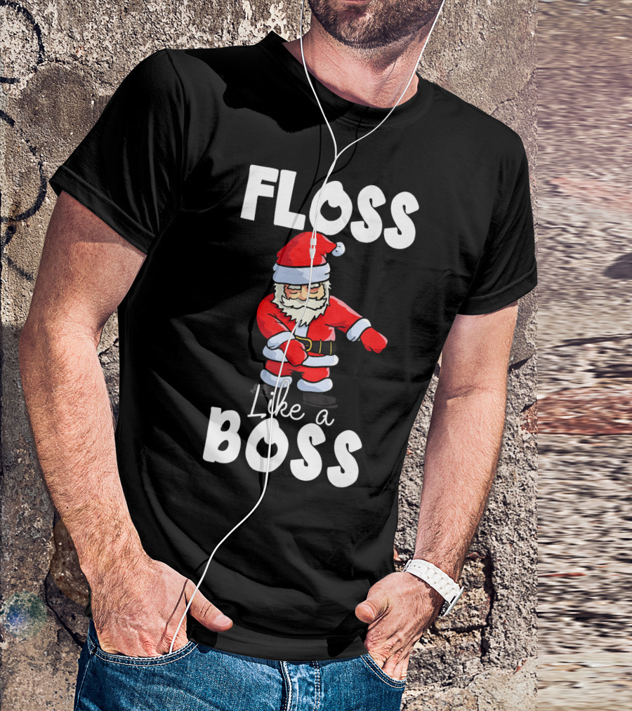Floss Like A Boss Santa T-Shirt