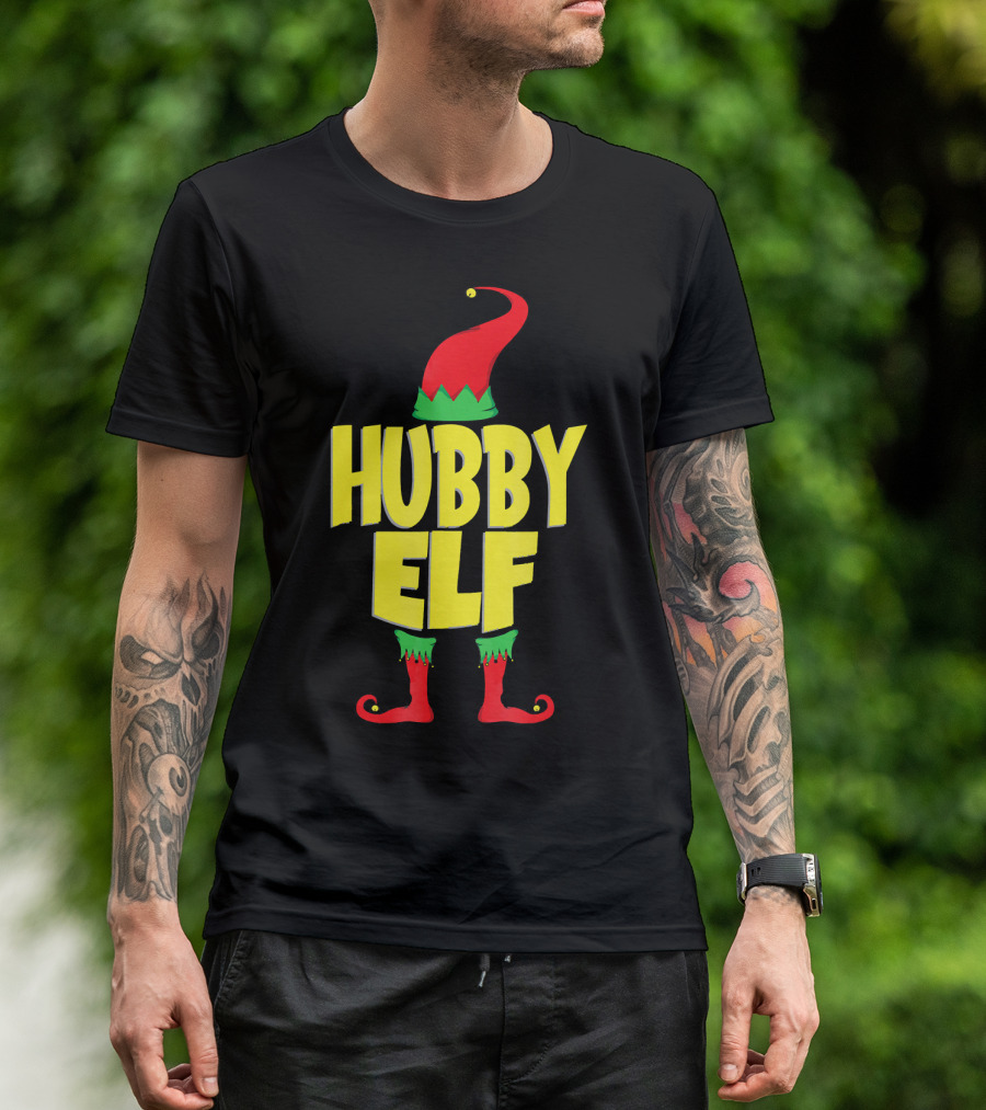 Hubby Elf Christmas Cute Cou T-Shirt