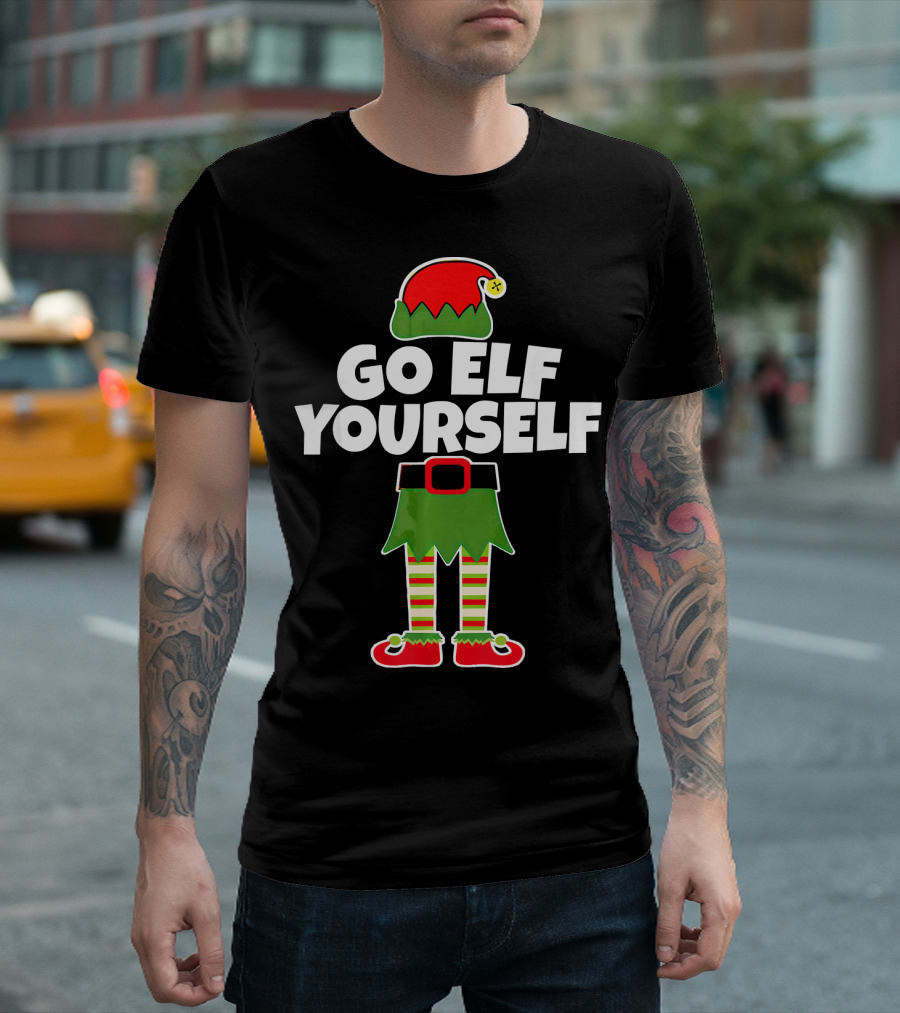 Go Elf Yourself Christmas Elf Outfit Humor T-Shirt